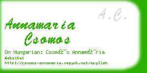 annamaria csomos business card